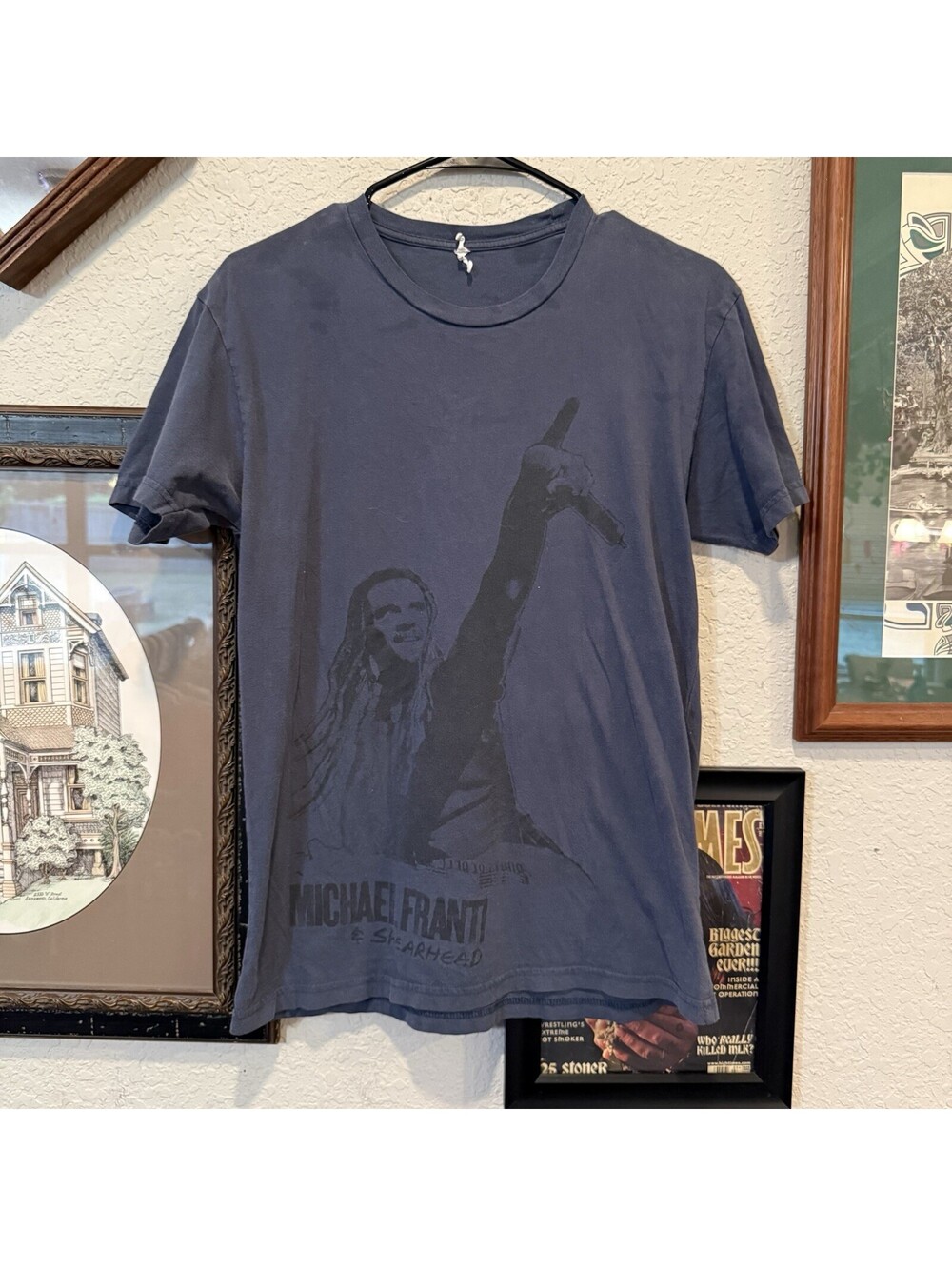 Michael Franti & Spearhead RARE Hey World! Tour Shirt Black 2009 Concert Medium